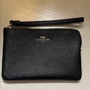 Coach Textured Black Wristlet